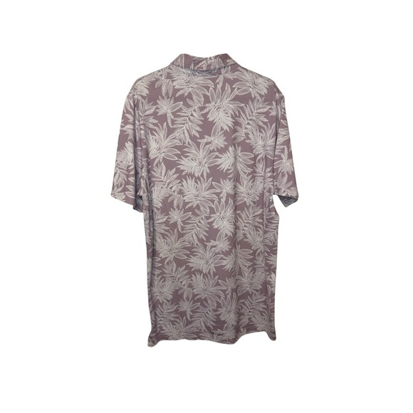 Travis Mathew Golf Polo Shirt Mens Large Purple Floral Print Short Sleeve - Picture 3 of 3